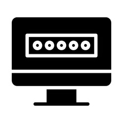 Solid Computer Password icon