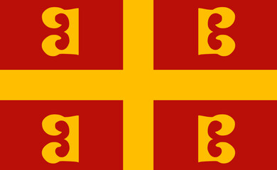 Byzantine flag vector illustration isolated. Eastern Roman Empire flag symbol.