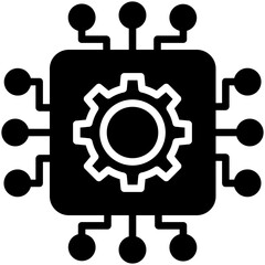Obraz premium Solid Technology Setting icon