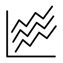 Solid Line Scatter analytics icon