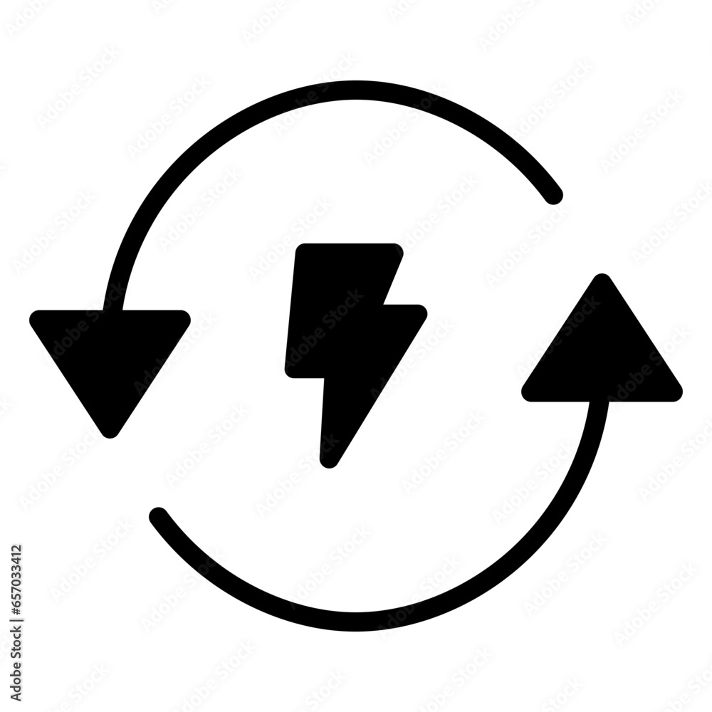 Poster solid energy source icon