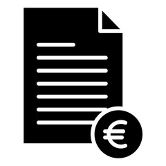 Solid Euro document icon