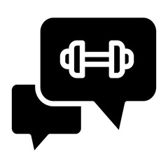 Fototapeta premium Solid Real Estate Chat icon