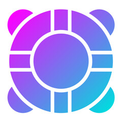 Lifebuoy Vector Icon Design Illustration