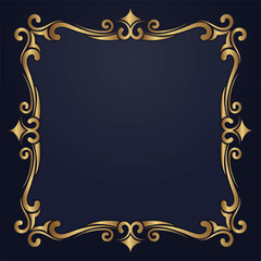 Vintage frame gold floral ornament