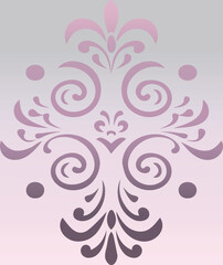 Vintage floral damask ornate design