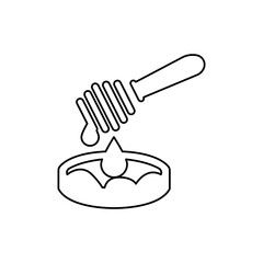 honey spoon icon, honey, on a white background, vector illustration