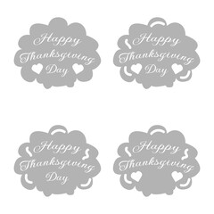 thanksgiving day icon on white background, vector illustration