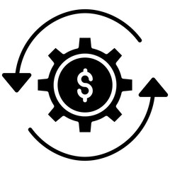 Solid Dollar setting icon