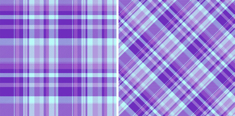 Check fabric background of plaid textile tartan with a vector seamless texture pattern.