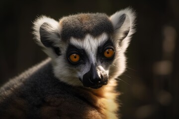 Obraz premium An adorable small animal with captivating orange eyes