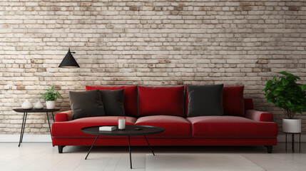 Interior design of modern apartment living room