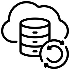 Data Backup Outline Icon