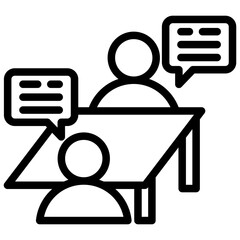 Job Interview Outline Icon