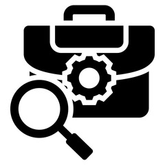 Job Search Glyph Icon