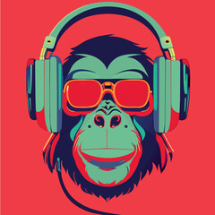 Mono escuchando musica