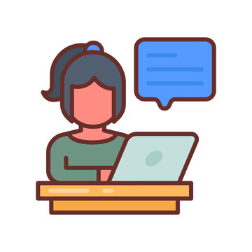 Blogger icon in vector. Illustration