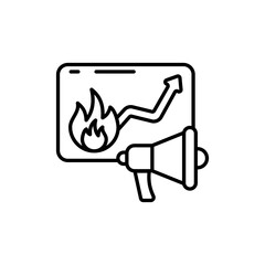 Trending Topic icon in vector. Illustration