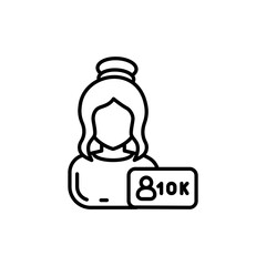 Micro Influencer icon in vector. Illustration