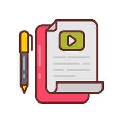 Video Script icon in vector. Illustration