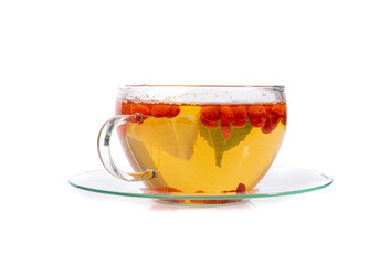 Goji Berry Tea Isolated, Lycium Barbaru Drink