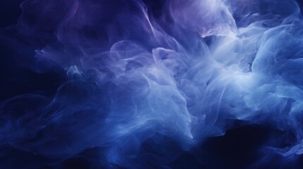 Obraz premium Beautiful abstract sky smoke waves gradient background in blue color