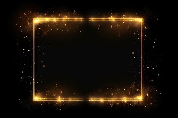 Obraz premium Luxurious gold and black banner design. Elegant golden frame on dark background. Abstract luxury art. Modern geometric template