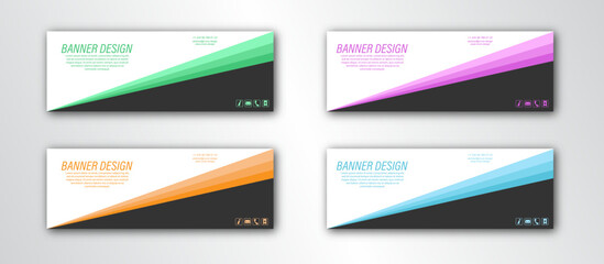 Abstract banner template. Editable vector illustration