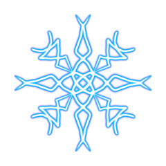snowflake glowing desktop icon png, neon sticker, neon figure, glowing figure, neon geometrical figures 