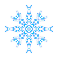 snowflake glowing desktop icon png, neon sticker, neon figure, glowing figure, neon geometrical figures 