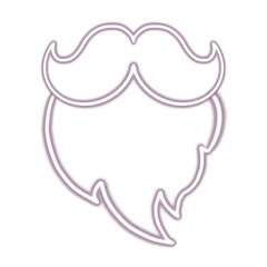 Christmas Beard glowing desktop icon png, santa Beard neon sticker, neon figure, glowing figure, neon geometrical figures 