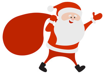 santa claus with a bag