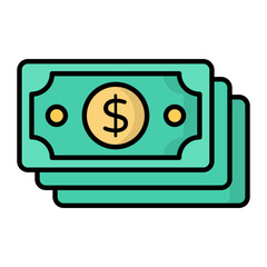 Money Colored Line Icon