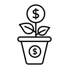 Growth Outline Icon