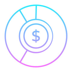 Money Management Gradient Icon