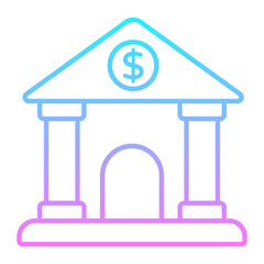 Bank Gradient Icon