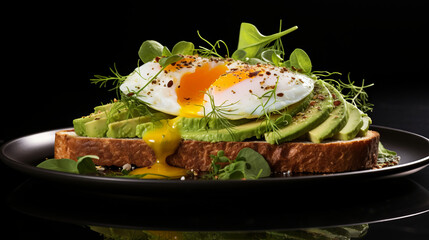 Avocado Toast with boiled runny egg