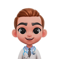 Doctor 3D Avatar Transparent Background
