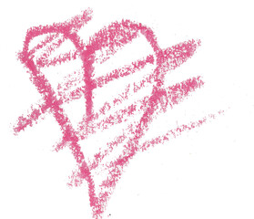 Scribble heart marker - 1 - obrazy, fototapety, plakaty