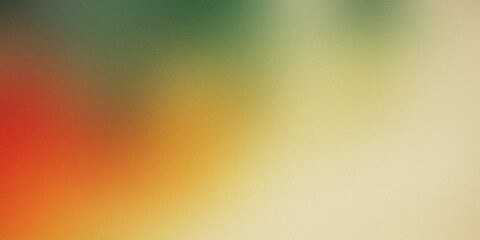 orange green earth tone , grainy noise grungy texture color gradient rough abstract background shine bright light and glow , template empty space - obrazy, fototapety, plakaty