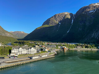 Beautiful Eidfjord in Norway on a sunny day - 657081623