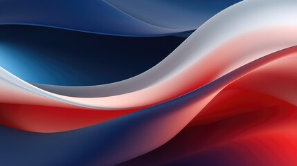 Obraz premium Abstract gradient background with blue, red, gray, white colors waves