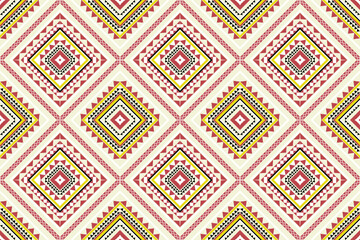 ethnic pattern design, repeat and seamless, geometric and floral element for textile, print, wallpaper or other.