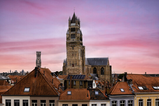BRUGES, BELGIUM amazing historic city that enchants tourists visitors with its picturesque canals historic medieval architecture towers and medieval charmand tour The Bruges horsecar 