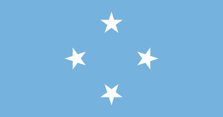 Flag of Federated States of Micronesia - obrazy, fototapety, plakaty