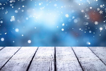 winter product display, mock up, background with bokeh