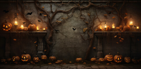 Halloween Pumpkins Background, Wallpaper, Spooky halloween background featuring pumpkins get into the festive spirit with this captivating and eerie scene