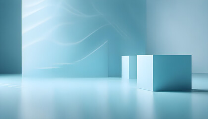Abstract light blue background for product presentation. a minimalist abstract composition with intersecting lines. Economic statistics surface.