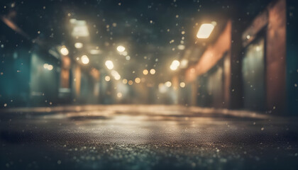 background Image of surface in front of abstract blurred street lights
