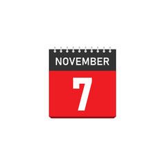 November 7 Concept Design. Vector Illustration.